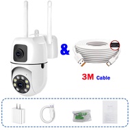 CCTV V380 Pro terbaru Jarak Jauh CCTV Dalam dan Luar Ruangan 360° Panorama Nirkabel Penglihatan Mala