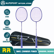 Set Raket Bulutangkis Serat Karbon Asli ALPSPORT RR 4U G5 20-22 Lbs ALP