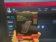 全新未拆封 SanDisk Extreme Portable SSD 4TB（SDSSDE61-4T00-G25）USB-C 外置SSD 固態硬碟
