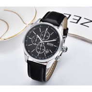 HUGO BOSS Wrist Watch Quartz Movement Leather Strap Black Dial Men's Watch