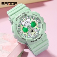 Sanda Ladies Watch Trendy Fashion Outdoor Sports Multifunctional Waterproof Electronic Watch 6068-18