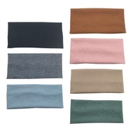 Korean Style Stretch Hairband For Sports & Fitness Solid Color Knit Headband I5o2
