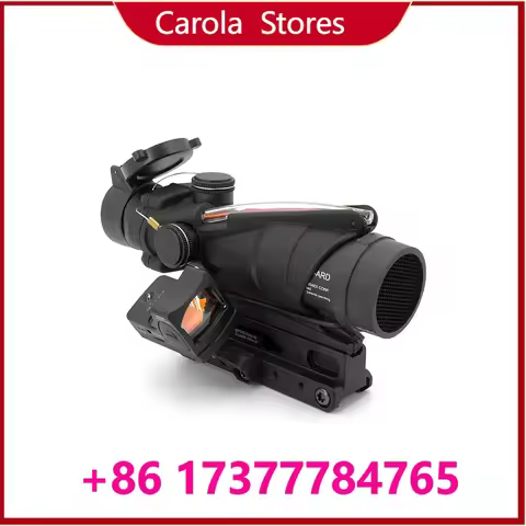 Tactical TA31 4X32 Fiber Optic Riflescope, 2.05" Centerline Height Optic Combo with Red Dot Sight
