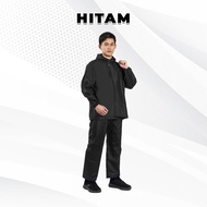 Jas Hujan Jaket Celana Bahan Parasut Karet Tebal Waterproof - 80929