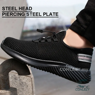 Rotating Button Work Safety Shoes Men Steel Toe Work Shoes Air Cushion Proctective Safety Boots Anti