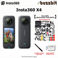 Insta360 X4 / One X4 / OneX4 With Accessories Kit, Selfie Stick &amp; Memory Card - 8K Video - 360 Action Camera - Insta360 Malaysia Warranty
