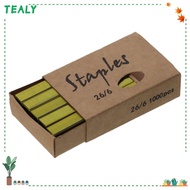 TEALY 1000Pcs Staples per Pack Colored Staples, 6 Colors 26/6 26/6 Standard Staples, Colorful Metal 