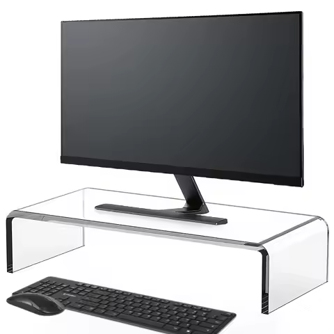 Acrylic Monitor Stand Laptop Stand Riser Desk Laptop/PC/Multimedia Monitor Stand Clear Computer Moni