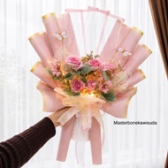 MAWAR MODEL 2 artificial rose butterfly bouquet rose flower bouquet/ Led butterfly bouquet/
