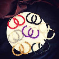 Soft Crystal blbl Large Earrings Circle hiphop Earrings Female Circle Earrings Classy Earrings Trend