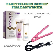 PAKET PELURUS RAMBUT PRIA DAN WANITA REBONDING MAKARIZO UNGU KEMASAN