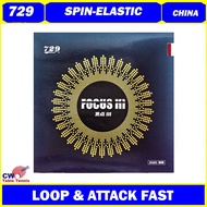 729 Friendship Focus 3 FOCUS III Spin elastic Table Tennis Ping Pong (READY STOCK)