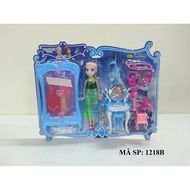 1218B FROZEN 1C BABY Blister + 2 SHIRT + CABINET + MAKEUP TABLE + MUSIC PLAYER