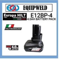 EUROPA HILT E12BP-4 12V X 4.0AH BATTERY PACK (1 PC) FOR EHD699 EHH699 EHI699 E12CD E12HD  E12ID E12S