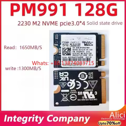 Original New PM991/PM991a 128GB 256G 512g 1TB 2230 PCIe 3.0x4 NVME For Samsung Microsoft Surface SSD