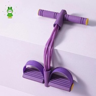 Foot Pedal Resistance Bands 6-Tube Elastic Yoga Leg Stretching Rope Full Body Workout