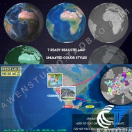 Global Trade Global Travel Map Online Marking Location Product Animation Element Package Script AE T