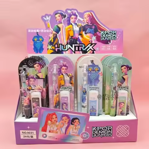 Kpop Witch Girl Group Auto Pencil Set0.5mm Creative Study Gift for Students | Gothic K-pop Fan Colle