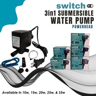 Switch Aquarium 3 in 1 Submersible Water Pump Powerhead 10w | 15w | 20w | 25w | 35w Aquarium Pump