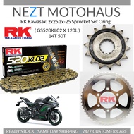 RK Kawasaki zx25 zx-25 Sprocket Set Oring Chain Set Rantai ( GS520KL02 X 120L ) 14T 50T