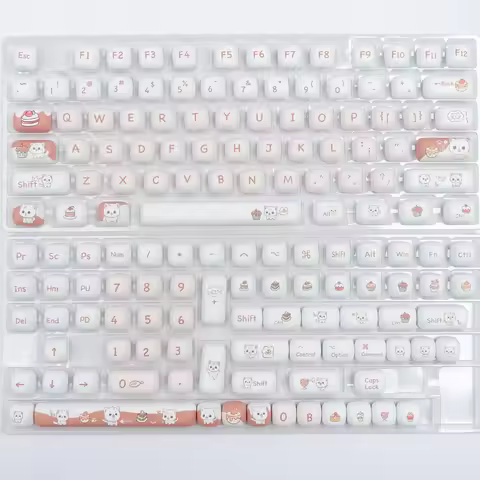 Dessert Meow keycap MOG round high magnetic axis MAC sublimation MU68 fire68 98 99 104108