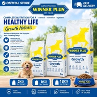 Winner Plus Puppy Junior Dog Food | High Protein Growth Formula for Puppies | Premium Duck & Salmon 