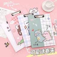 a4Clipboard File Folder Cartoon Cute Student Exam Paper Folder Writing Pad Hard Clipboard Stationery