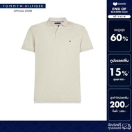 Tommy Hilfiger เสื้อโปโล ผู้ชาย รุ่น MW0MW39994 HGF - สีเบจ ทรง Regular