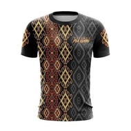 t shirt unisex sublimation microfiber (pua kumbu) (sarawak)