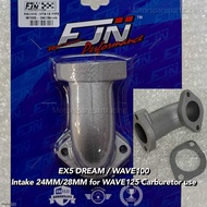 EX5 INTAKE PIPE PNP WAVE125 CARBURATOR TENGKUK RACING FJN 28MM TAIKOM NLK HHM ESPADA