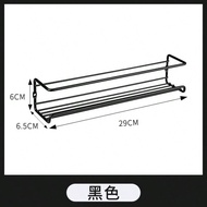 2pcs Black/Silver Metal Spice Rack, Wall Mounted Without Drilling Or Screws, Space Saving, Fits Herb