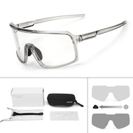 [ELICIT] Polarized Sports Sunglasses for Men Women Photochromic Lenses UV Protection for Running Fis