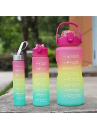 SET DE 3 BOTELLAS DE AGUA 2L+1L+500ML IDEAL GYM ESCUELA OFICINA