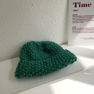 KF - 粗針織鳳梨花紋毛線帽大頭圍子(M（56-58cm） 韓國綠)#S001108510