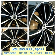 Alloy Rim Wheel 18" SGT-8038 8J / ET45 / 5H 114.3 1pc