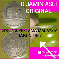 DUIT LAMA 50 SEN  l967. OLD COIN GENUINE ASLI