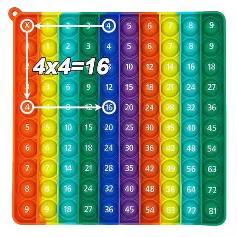 9x9 Multiplication Games Board Math Practice Activity Fidget Toys, Times Table Numbers Learning Toys