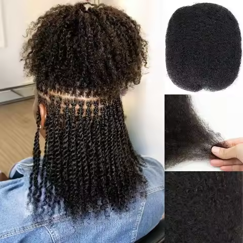 Ship From US Brazilian Afro Kinky Curly Bulk Human Hair For Braid Twists QVR Hair for Dreadlock Exte