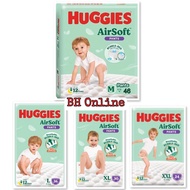 Huggies AirSoft Pants Baby Diapers (1 pack ) - M46, L36, XL30, XXL24