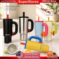 HESMOR MORFY 304 Stainless Steel Inner Ceramic 1200ML Insulated Straw Cup Thermos Cup Hot & Cold Dri