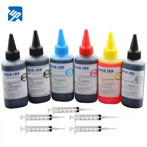 6 x 100ML dye ink Refill Ink kit for canon MG6150 MG6250 MG8150 MG8250 MG6240 MG8240 MG6140 MG8140 i