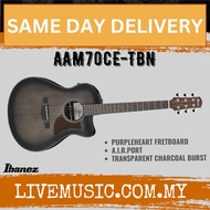 Ibanez AAM70CE-TBN Advanced Acoustic Series Acoustic Electric Guitar Transparent Charcoal Burst (AAM