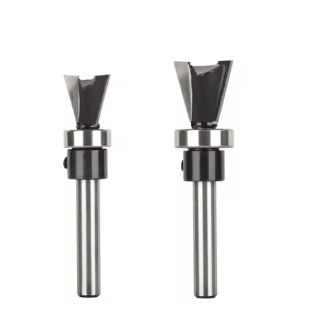 Woodworking Router Bit Shank Carbide Dovetail Router Bit With Bottom Bearing Woodworking Cutters Woo