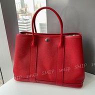 Hermes Garden Party 30 TPM Epsom X stamp Q5 Rouge Casaque smip 愛馬仕