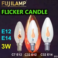 [local seller] E12 / E14 3W Simulation Flicker Fire Flame Candle Light Bulb Atmosphere ZEV