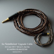 16 core Replacement Cable for Sennheiser IE100PRO IE400 IE500 with Mic, 2.5/3.5/4.4 Silver Plated Lo