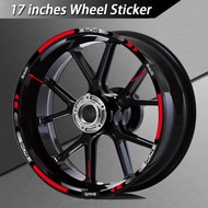 17 inche Motorcycle Rim Wheel Hub Sticker Reflective Decal Accessories For Benelli trk 702 150S 302s