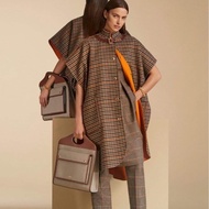 BURBERRY英國黑標雙面格紋披肩斗篷XS/S