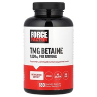 Force Factor, TMG Betaine, 1,000 mg, 180 Vegetable Capsules (500 mg Per Capsule)