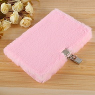 【Limited edition】 Plush Notebook With Lock Diary A5 Diary Line Paper Planner Storage Bag Kawaii Note